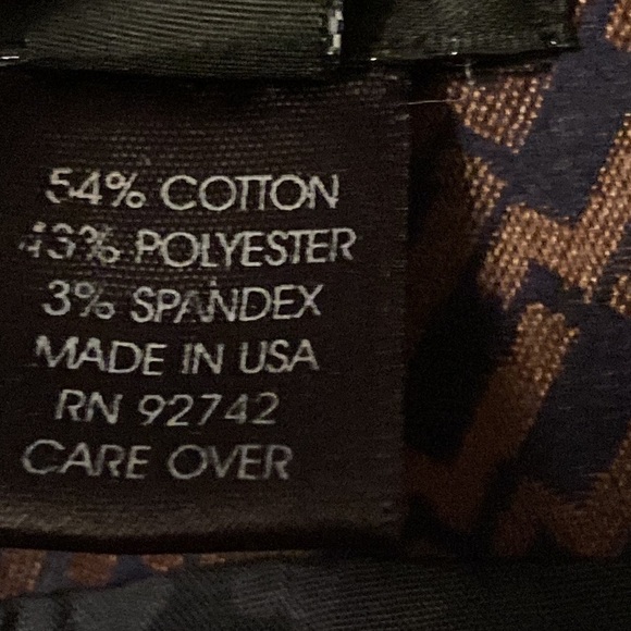 JULIANNA COLLEZIONE Blue/Tan Pencil Skirt with Petal Hem - Picture 15 of 16